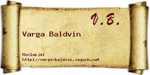 Varga Baldvin névjegykártya